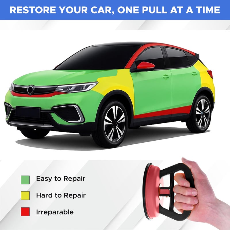 EcoNour Car Dent Puller - 3 Pack | 2 Small Dent Puller 1 Large| Paint Safe Dent Remover Tool for Car | Strong Grip Suction Cup for Car Dents, Glass, Tiles | Saca Golpes para Carros | Dent Popper Kit - Image 2